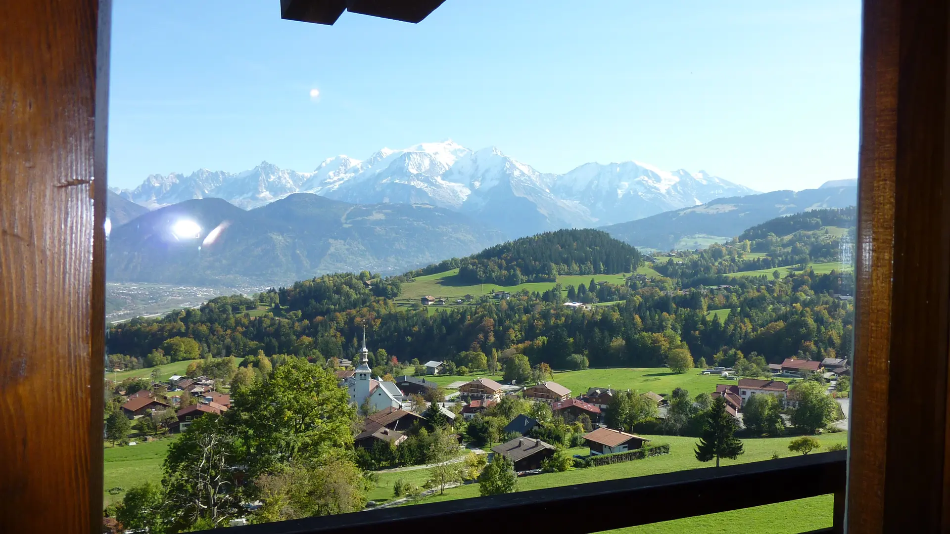 Vue Mont-Blanc depuis le balcon