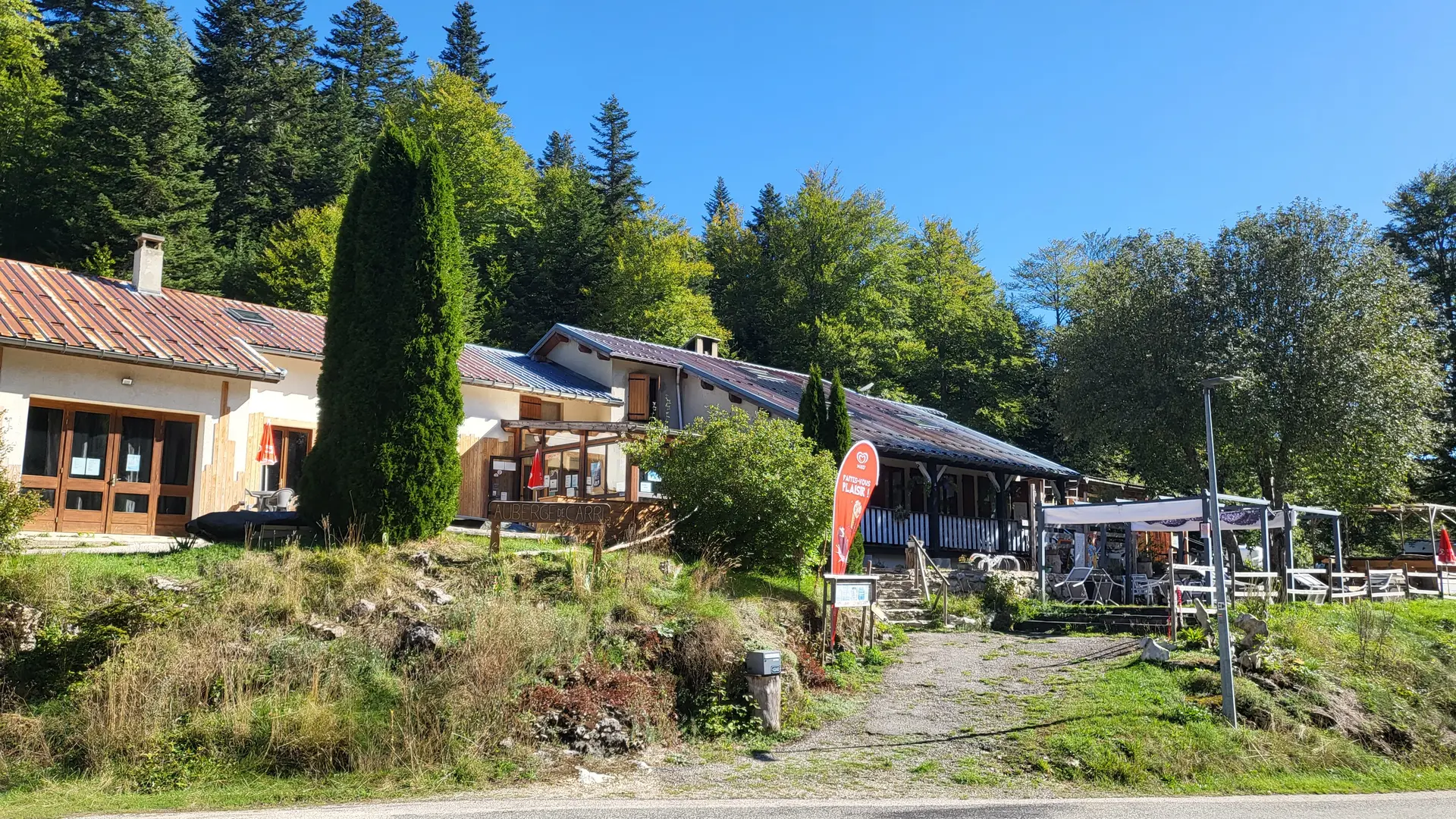 Vue extérieure de l'auberge