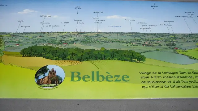 Belbeze-en-Lomagne. Table d'orientation