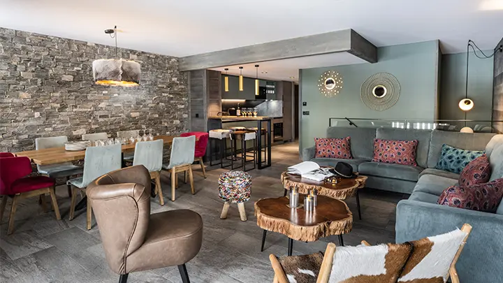 Séjour appartement duplex 8 personnes