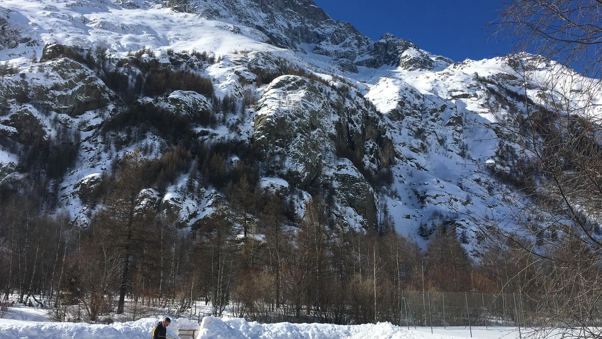 Patinoire naturelle sur place