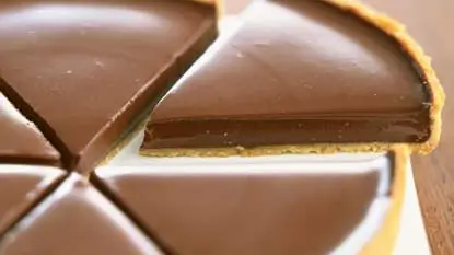 Tarte au chocolat et caramel, une des spécialités de la maison - Villar d'Arène - La Grave