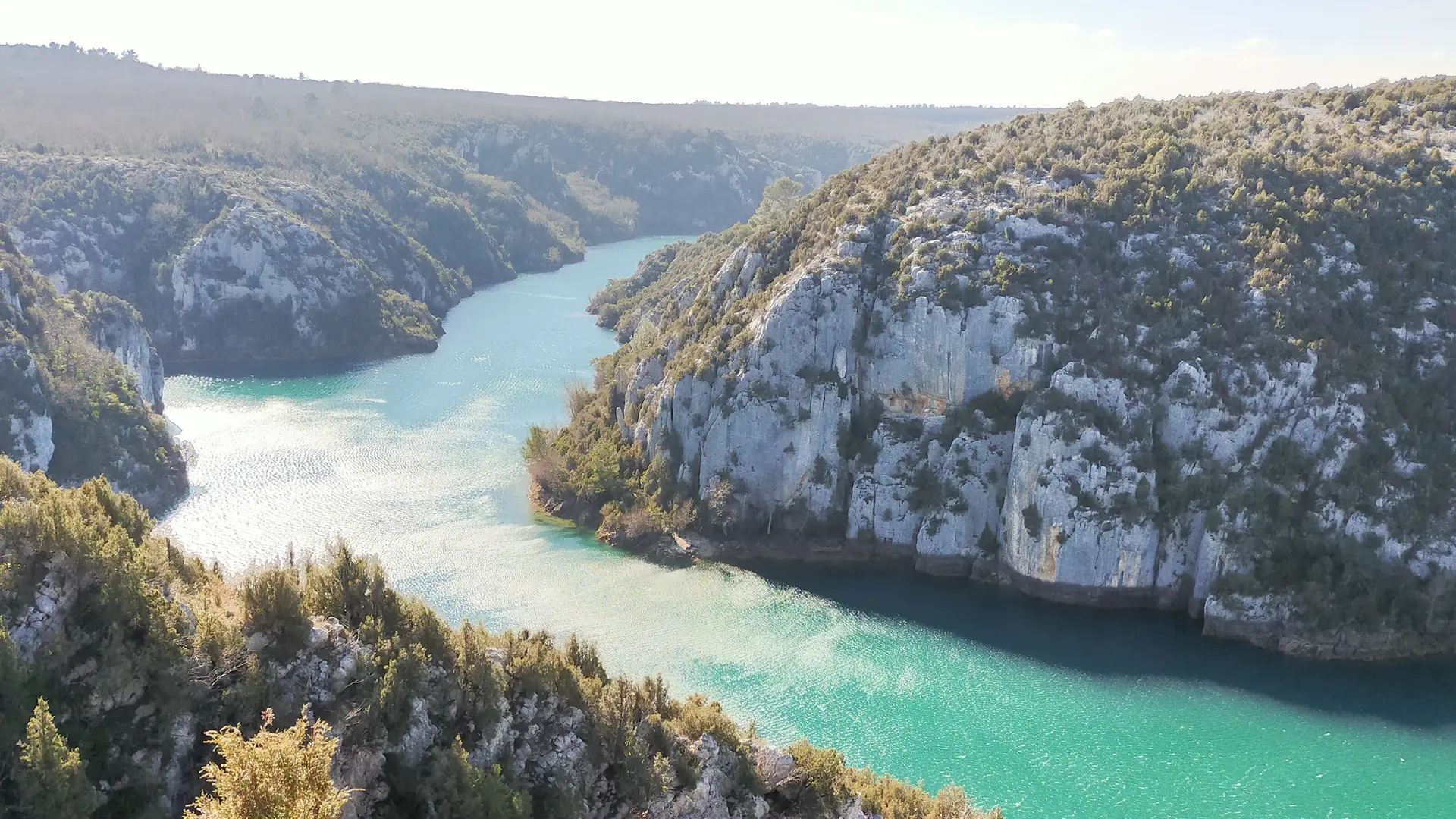 Le Verdon en direction du Lac de Quinson