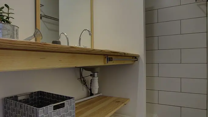 Salle d'eau qui se situe au 1er étage.