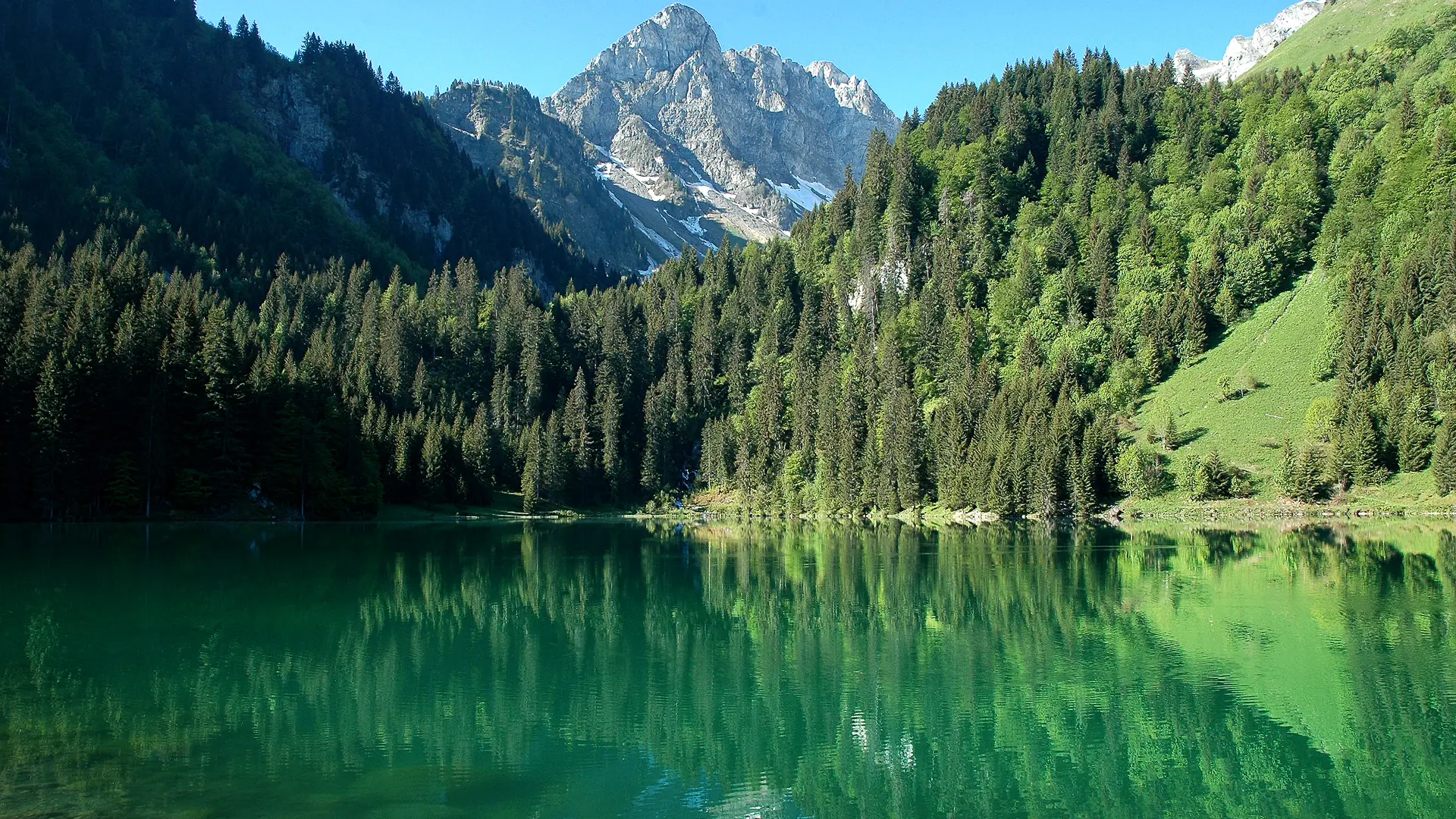 View of the lake from the dam