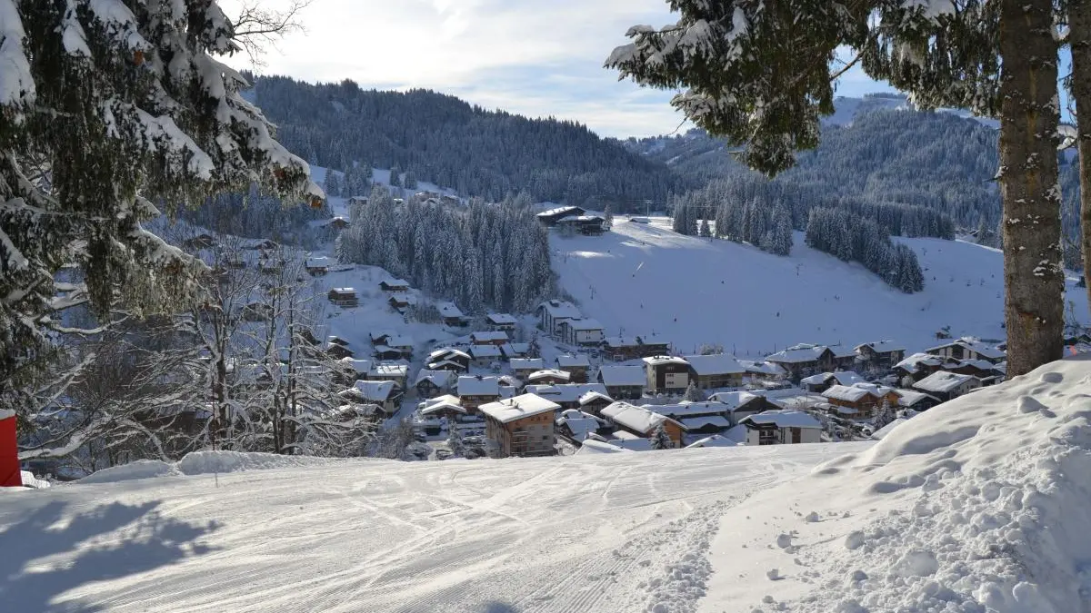 Départ de la piste de ski