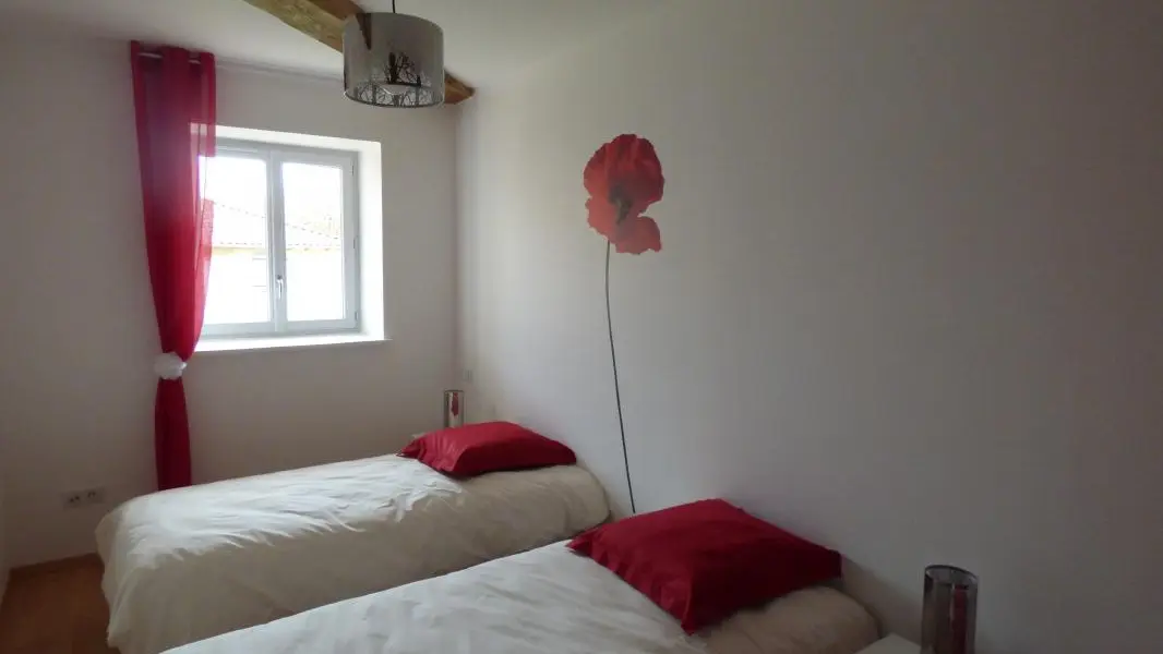 Chambre 2 lits simples Coquelicot