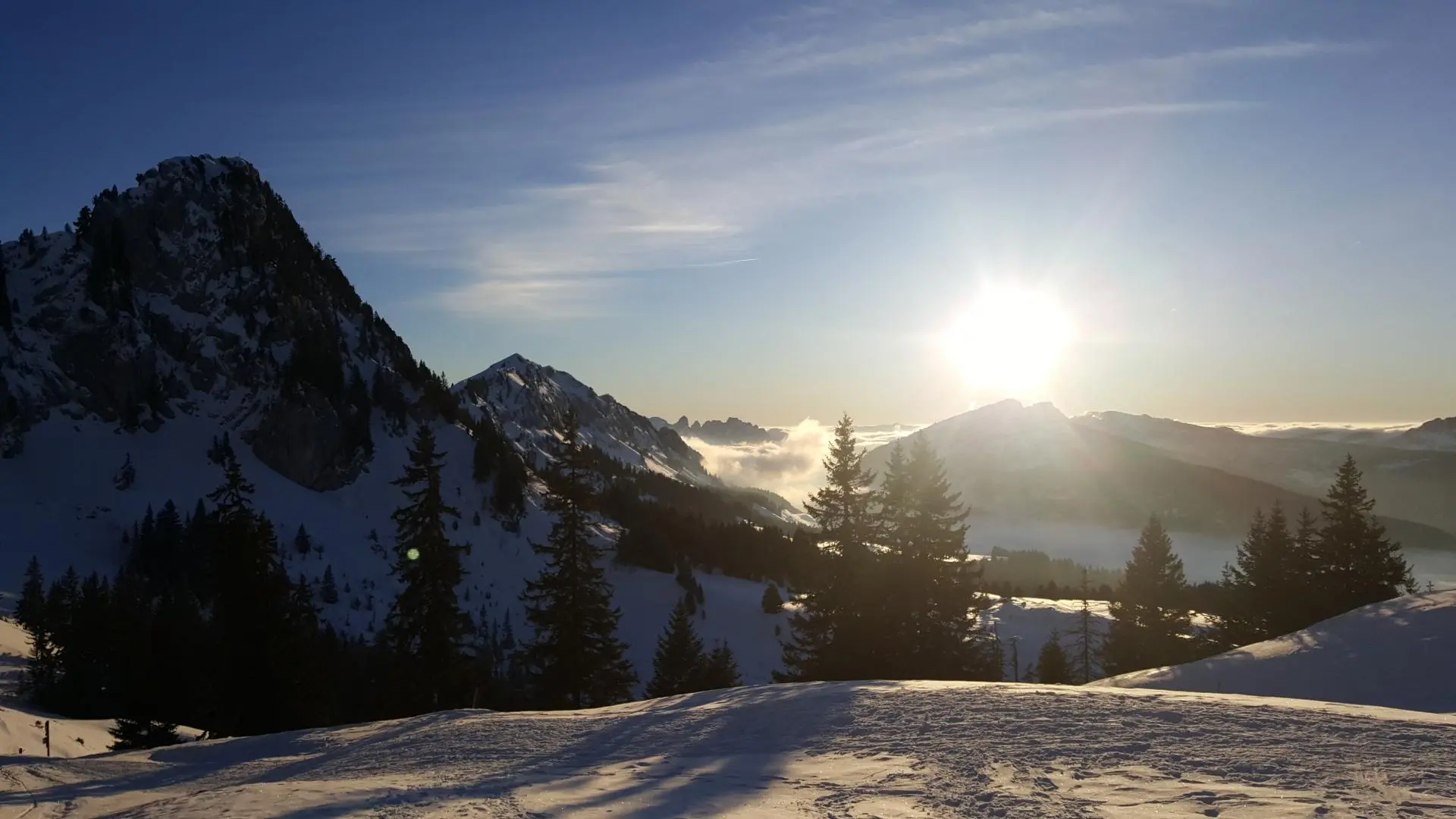 Sur les sommets du Plateau en hiver