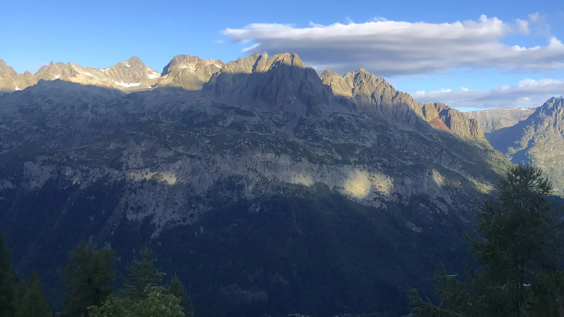 Vue cote aiguilles rouges