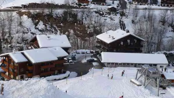Vue depuis appartement hiver/View from the appartment winter-Dryade-Le Grand-Bornand