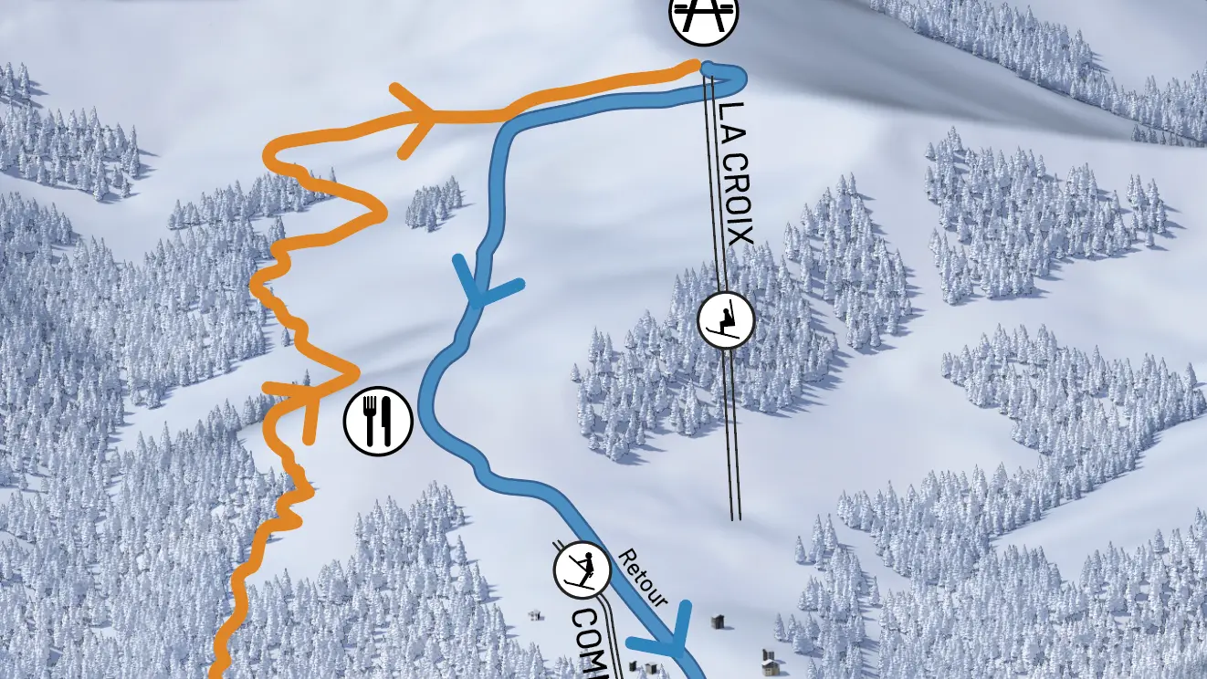 Itinéraire de ski de randonnée - Les Communailles / Télésiège de la Croix