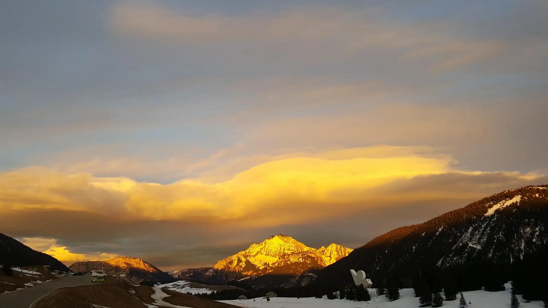 Coucher de soleil sur le Plateau