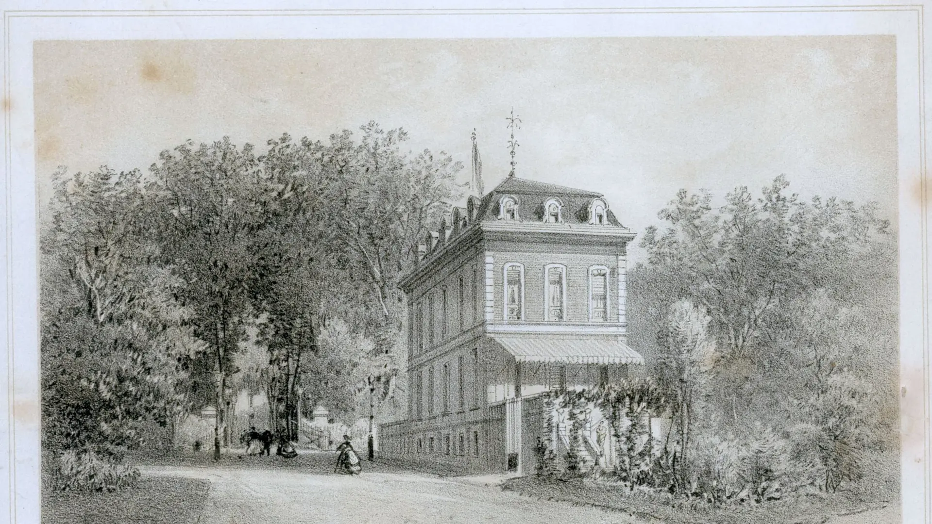Lithographie, vers 1862