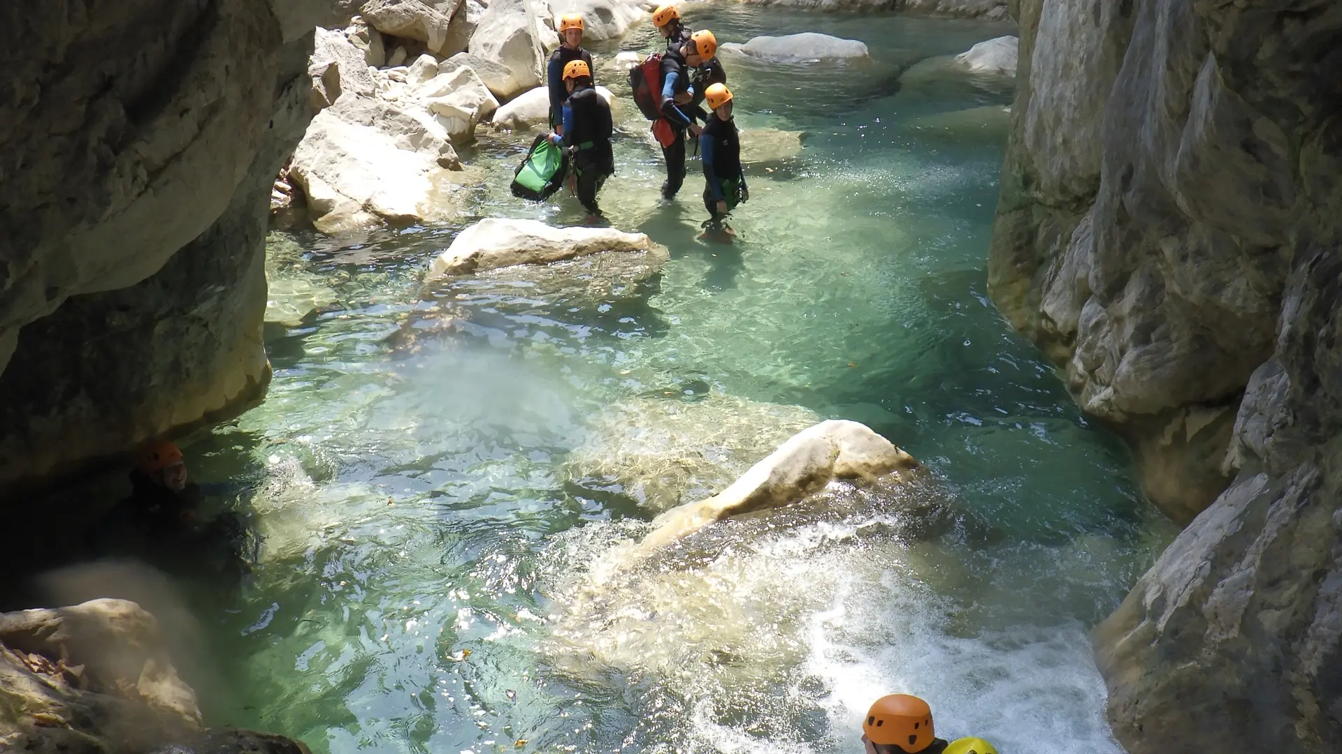 Descente cascade Canyons Expérience