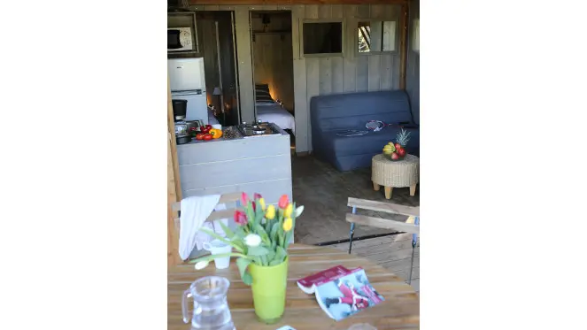 Pièce de vie - Cabane Lodge en bois