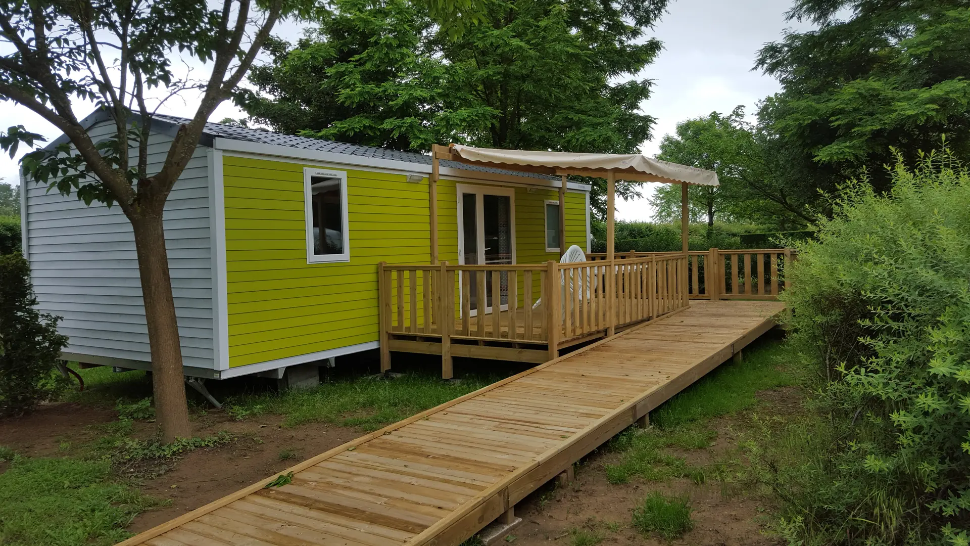 mobil-home PMR du camping de Cormoranche