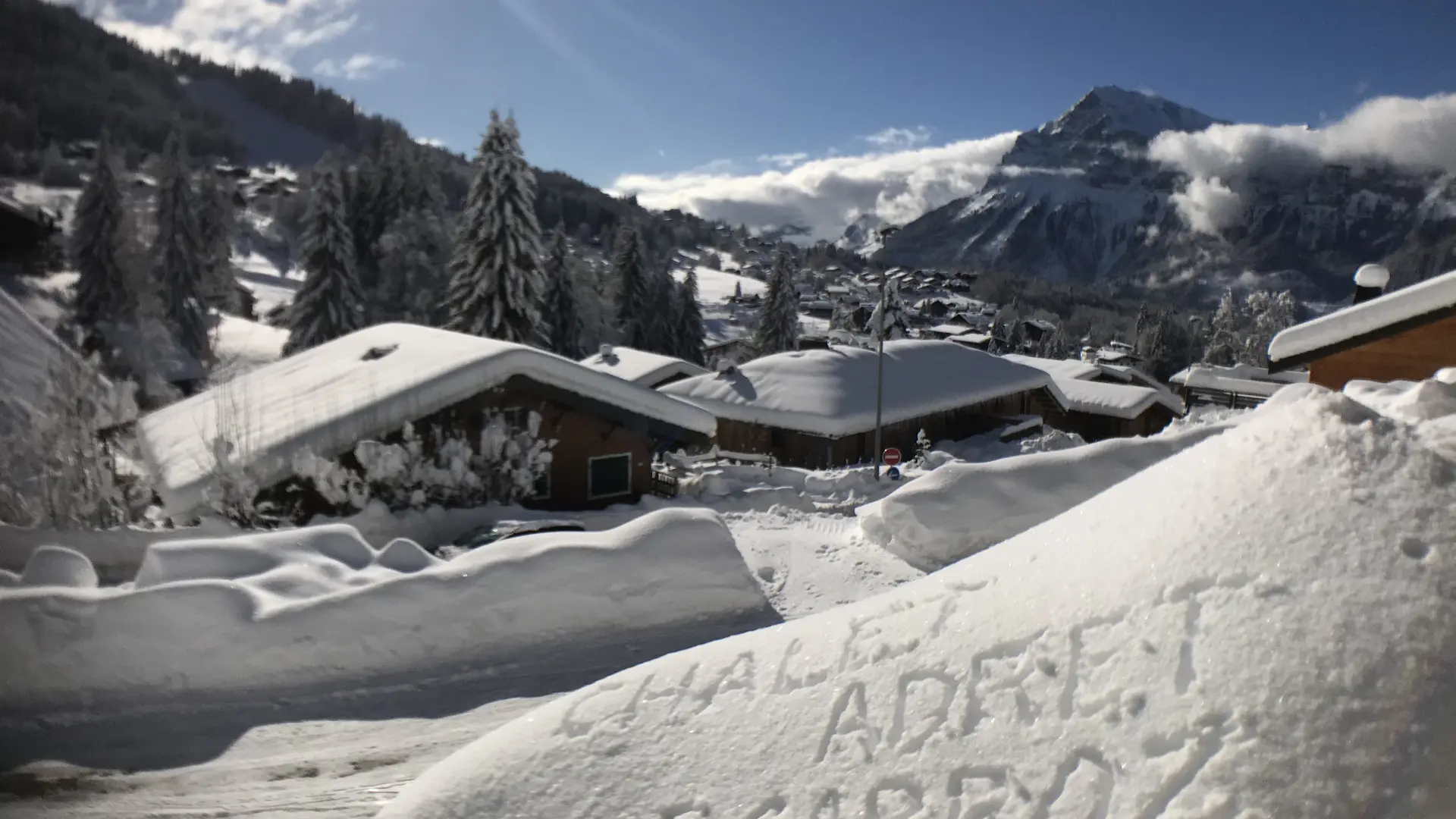 Vue terrasse hiver