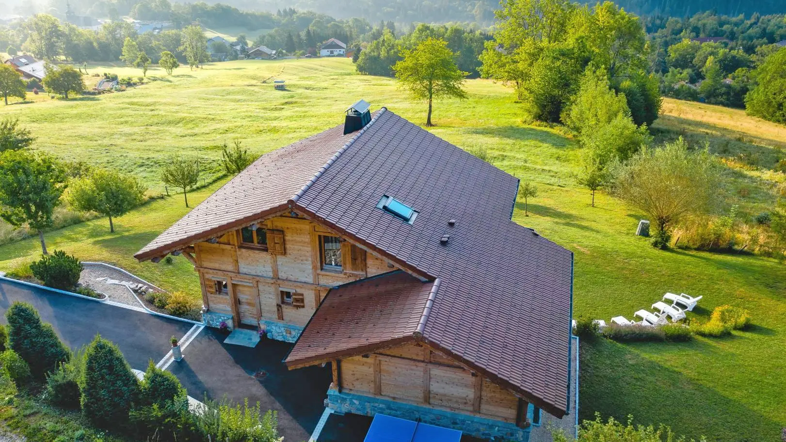 Le chalet vu du ciel
