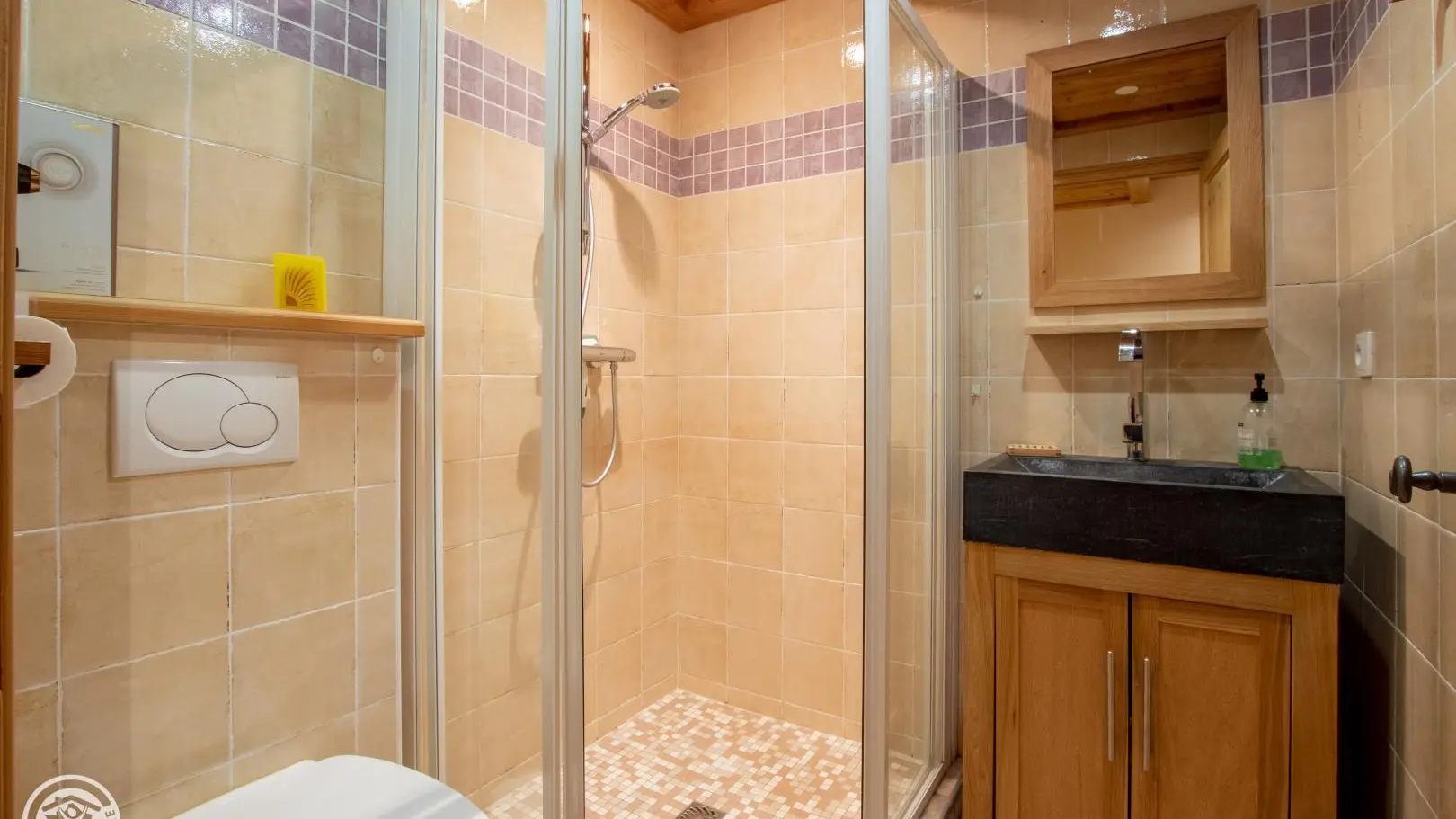 Salle d'eau au niveau rez-de-jardin.