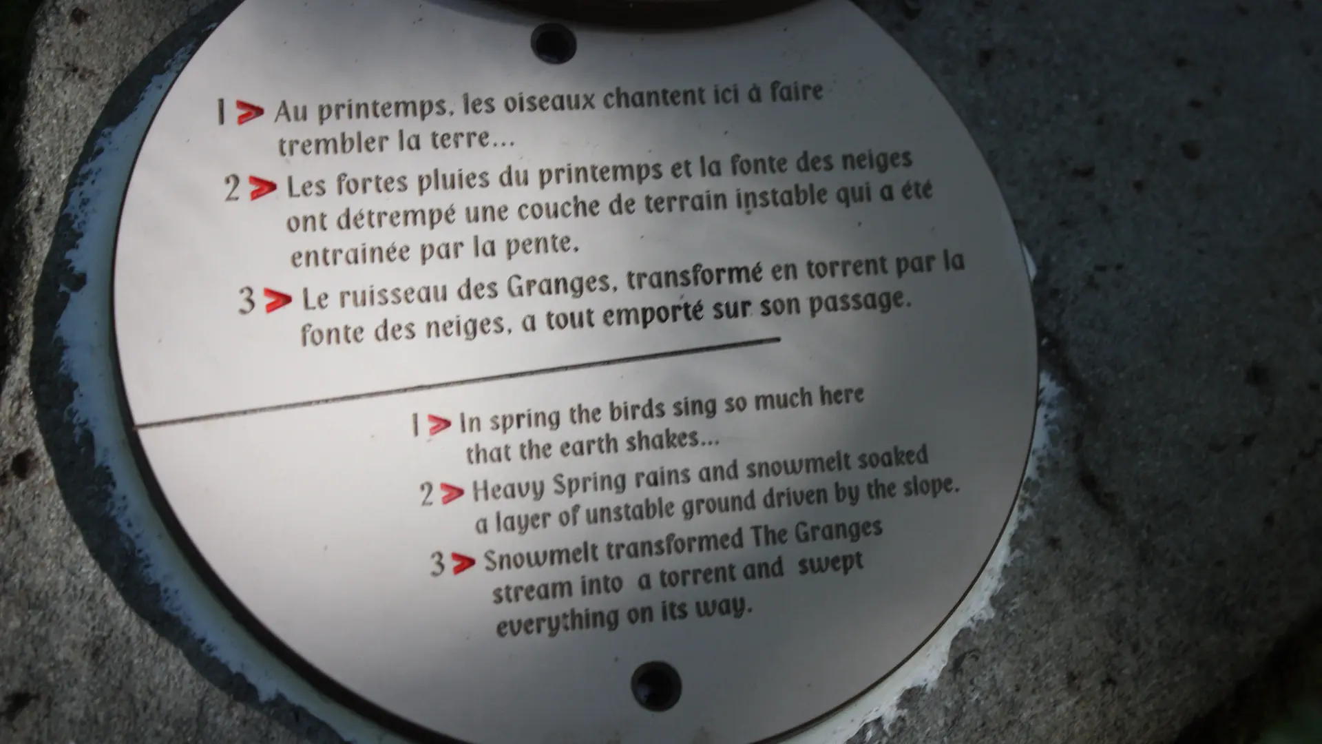 Jeu sur le parcours