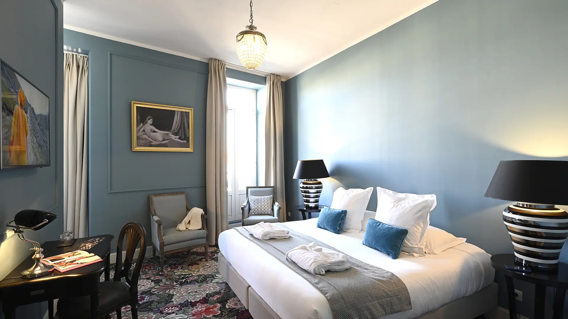 chambre bleu