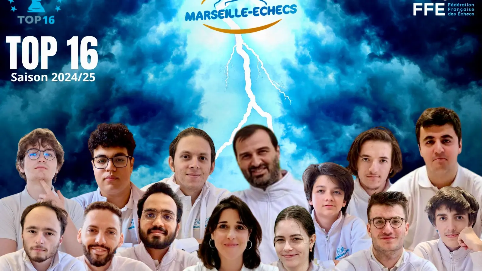 photo des membres de l'équipe top 16