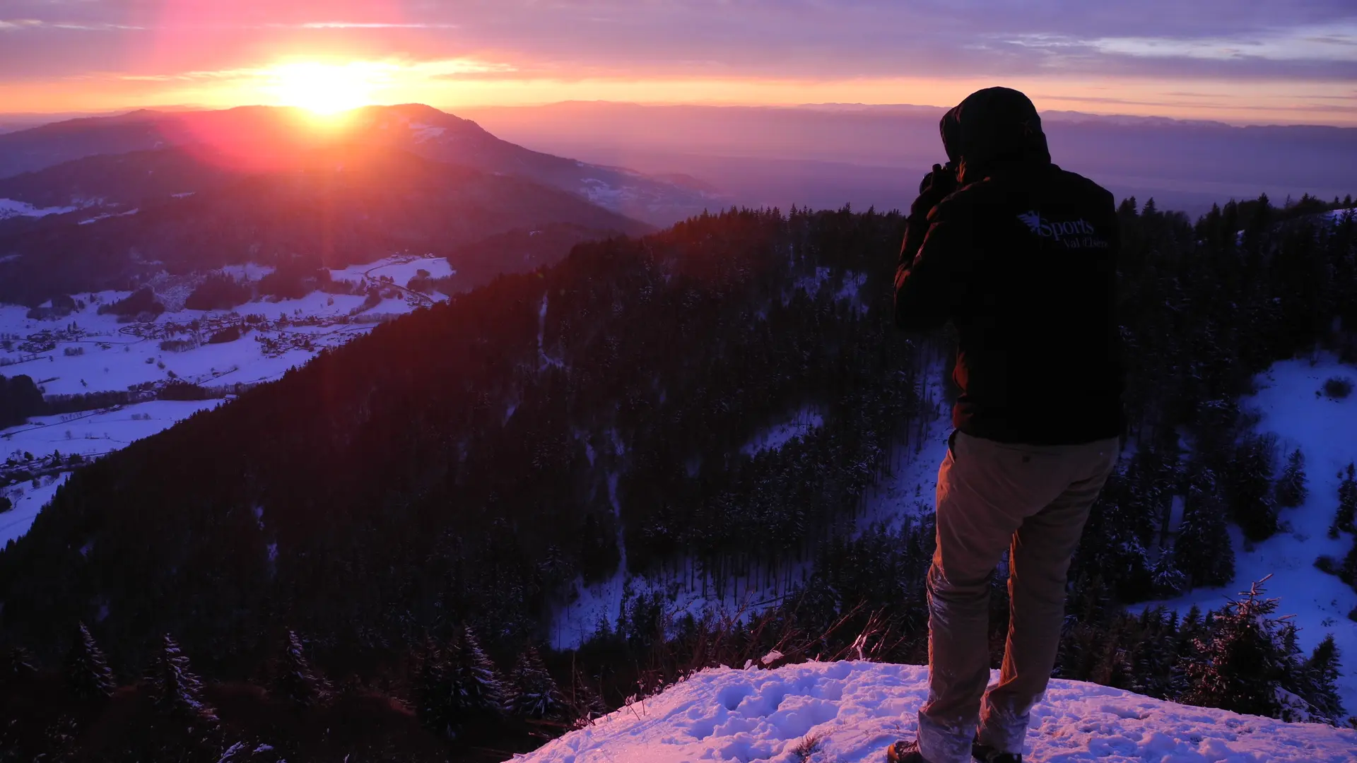 Couché de soleil sur la Vallée Verte et le Bas Chablais