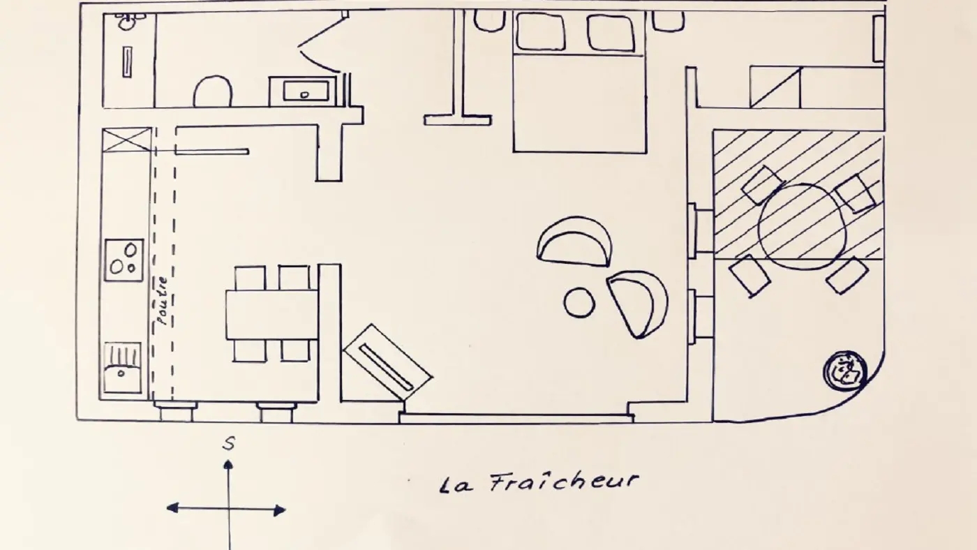 Plan gîte les Romarins