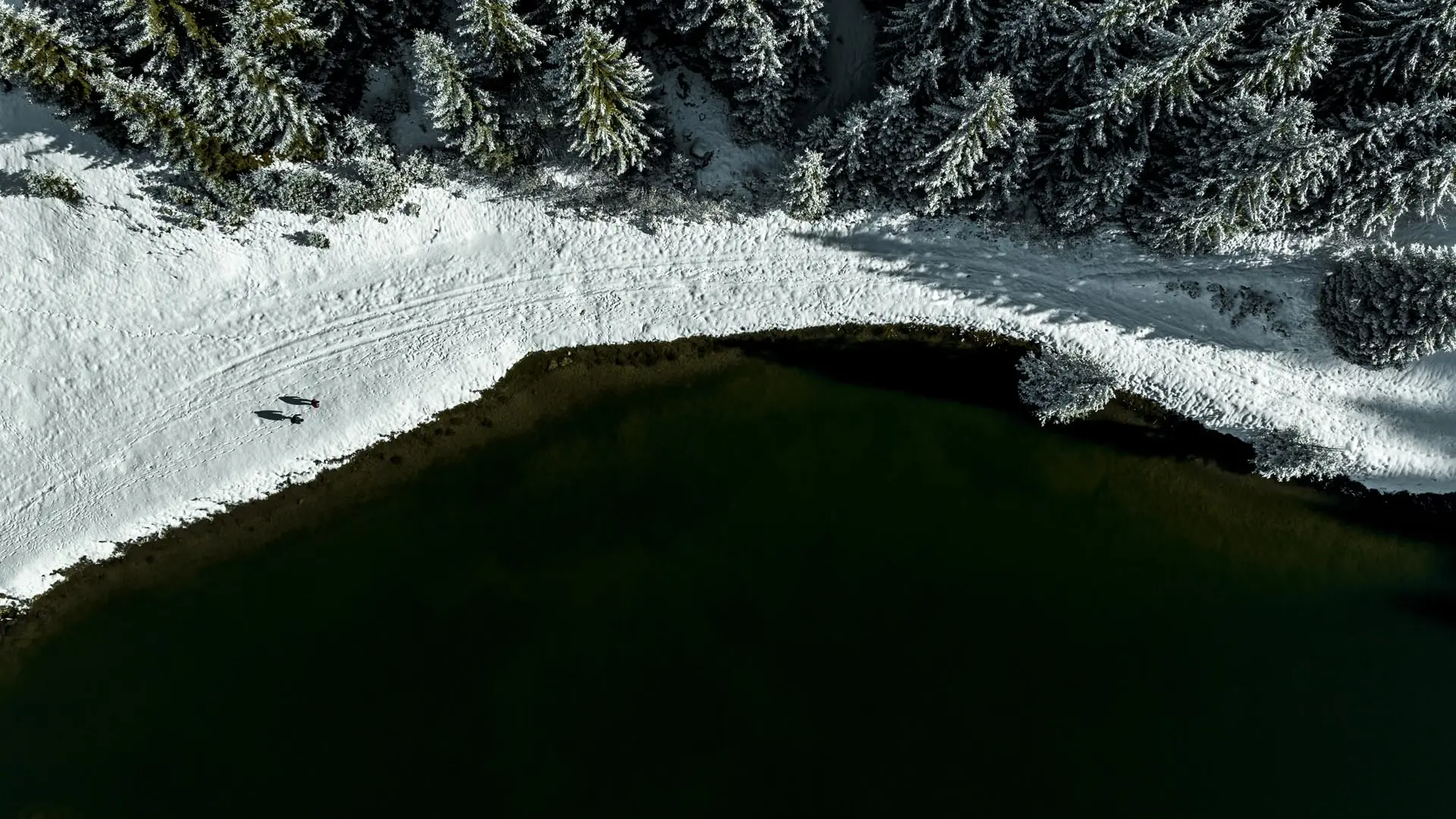 Le lac de la Mouille en hiver