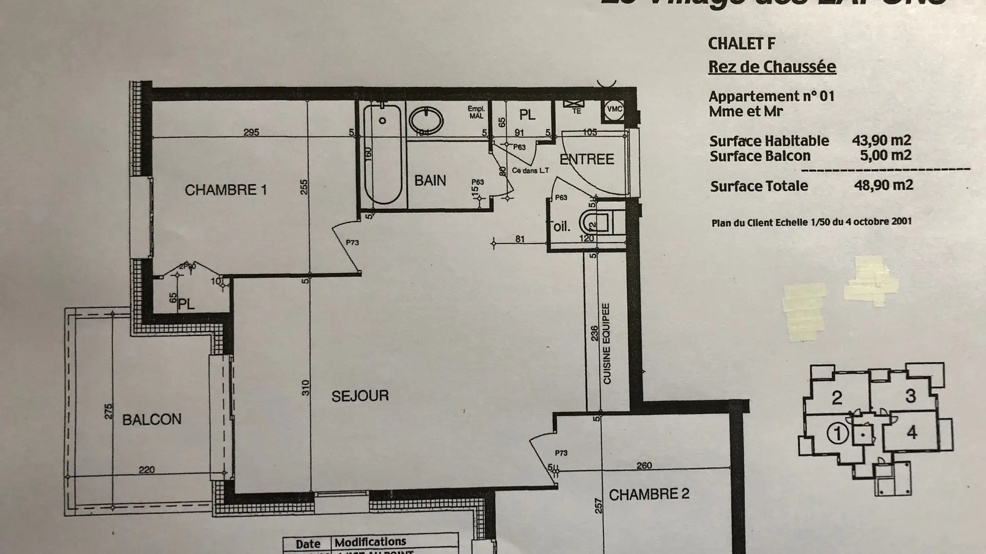 Plan de l'appartement