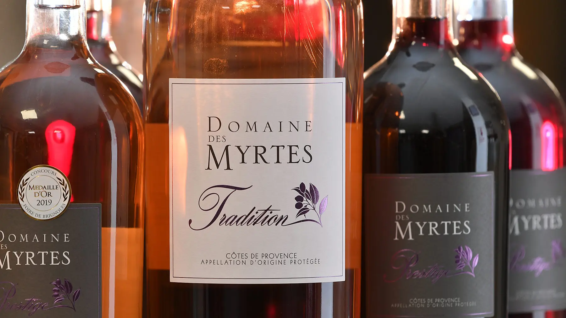 Les cuvées du domaine des Myrtes