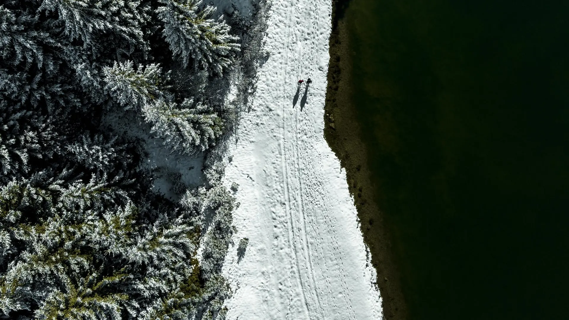 Le lac de la Mouille en hiver