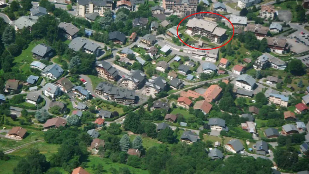 vue de la résidence depuis un parapente