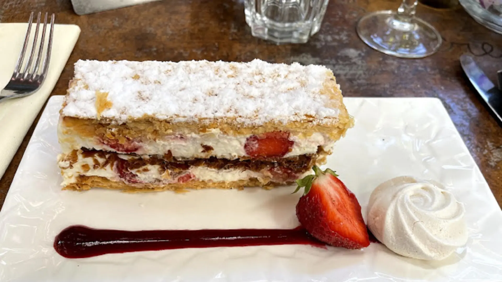 Millefeuille aux fraises