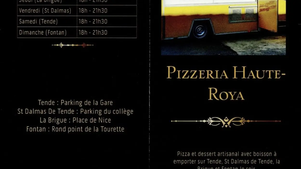 Jours et lieux emplacement du camion pizza