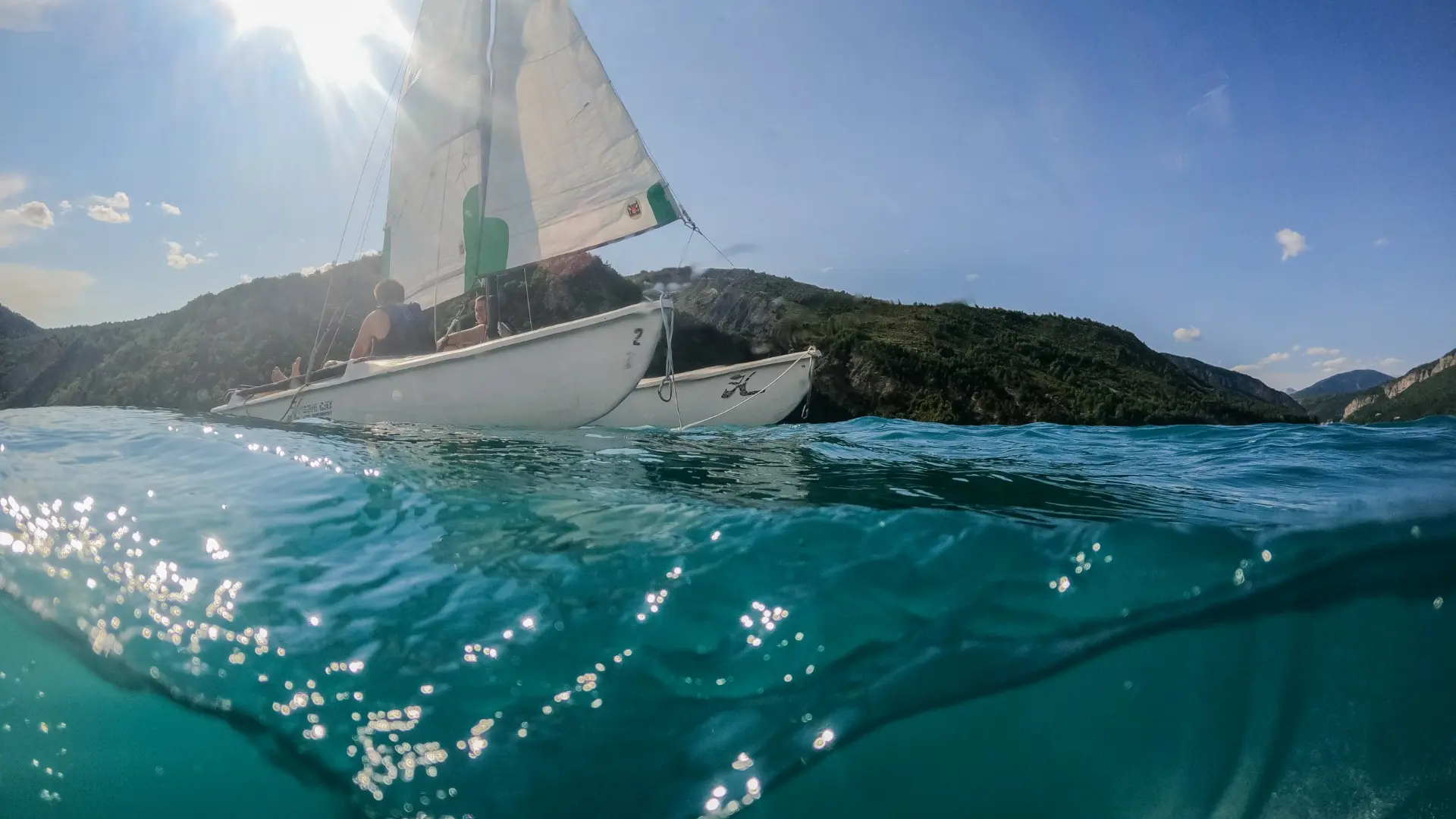 Activités nautiques sur le lac de Castillon