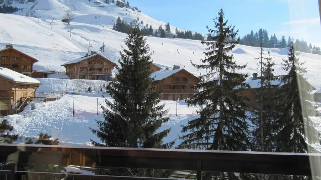 Vue du balcon hiver/ Winter balcony view- Venay - Le Grand-Bornand
