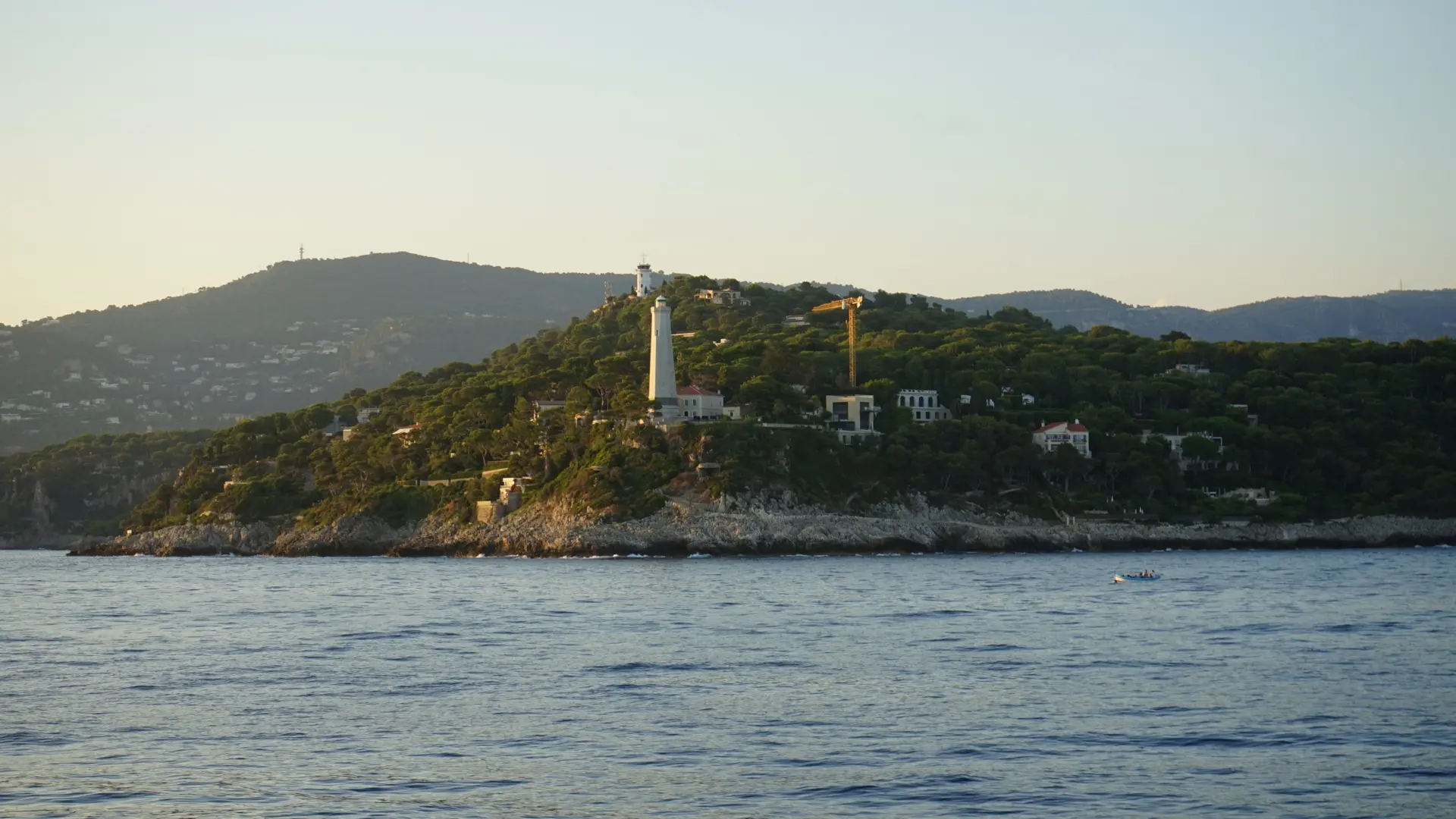 La presqu'île aperçue pendant la balade coucher de soleil