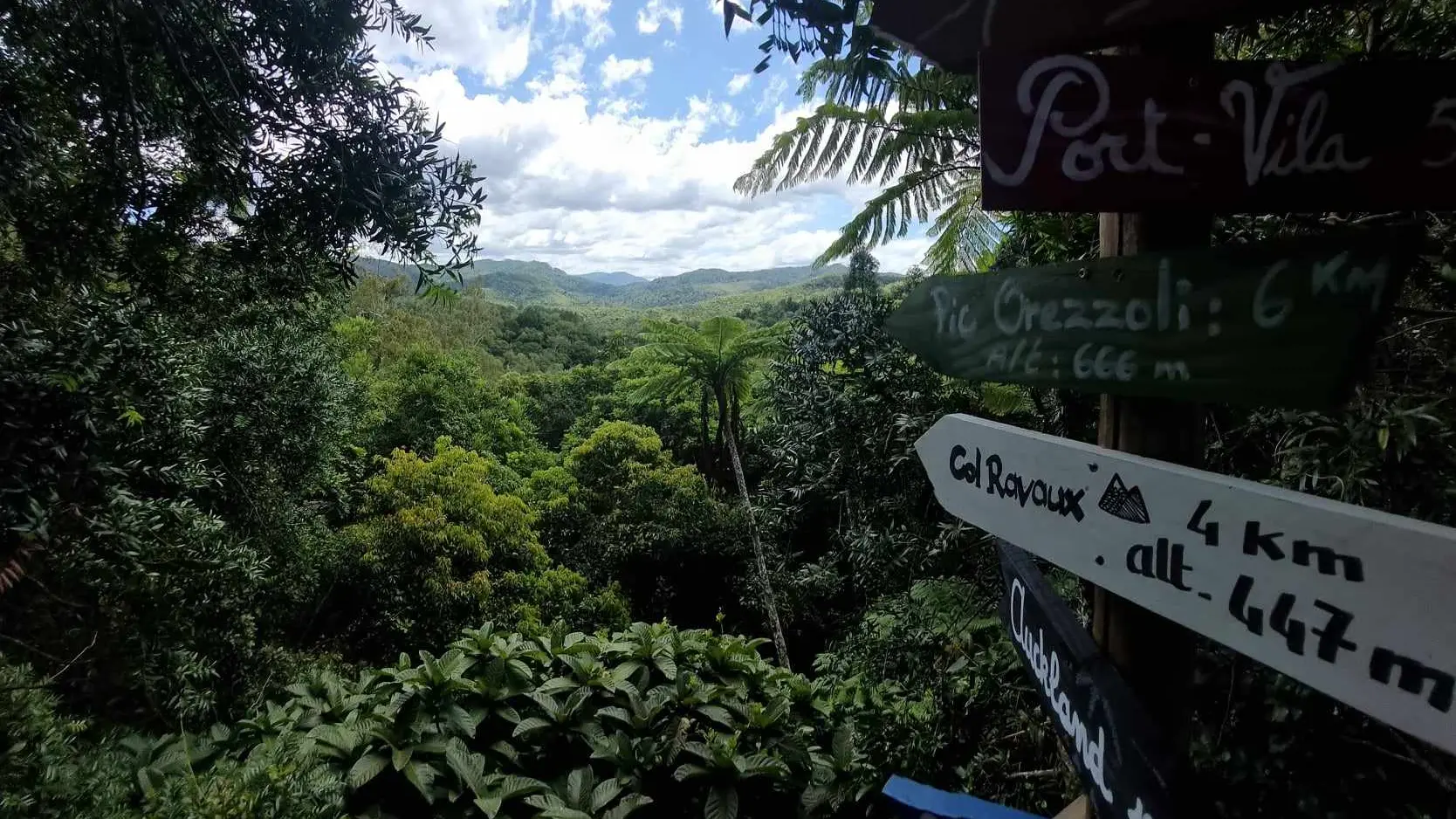 Panneau orientation avec vue
