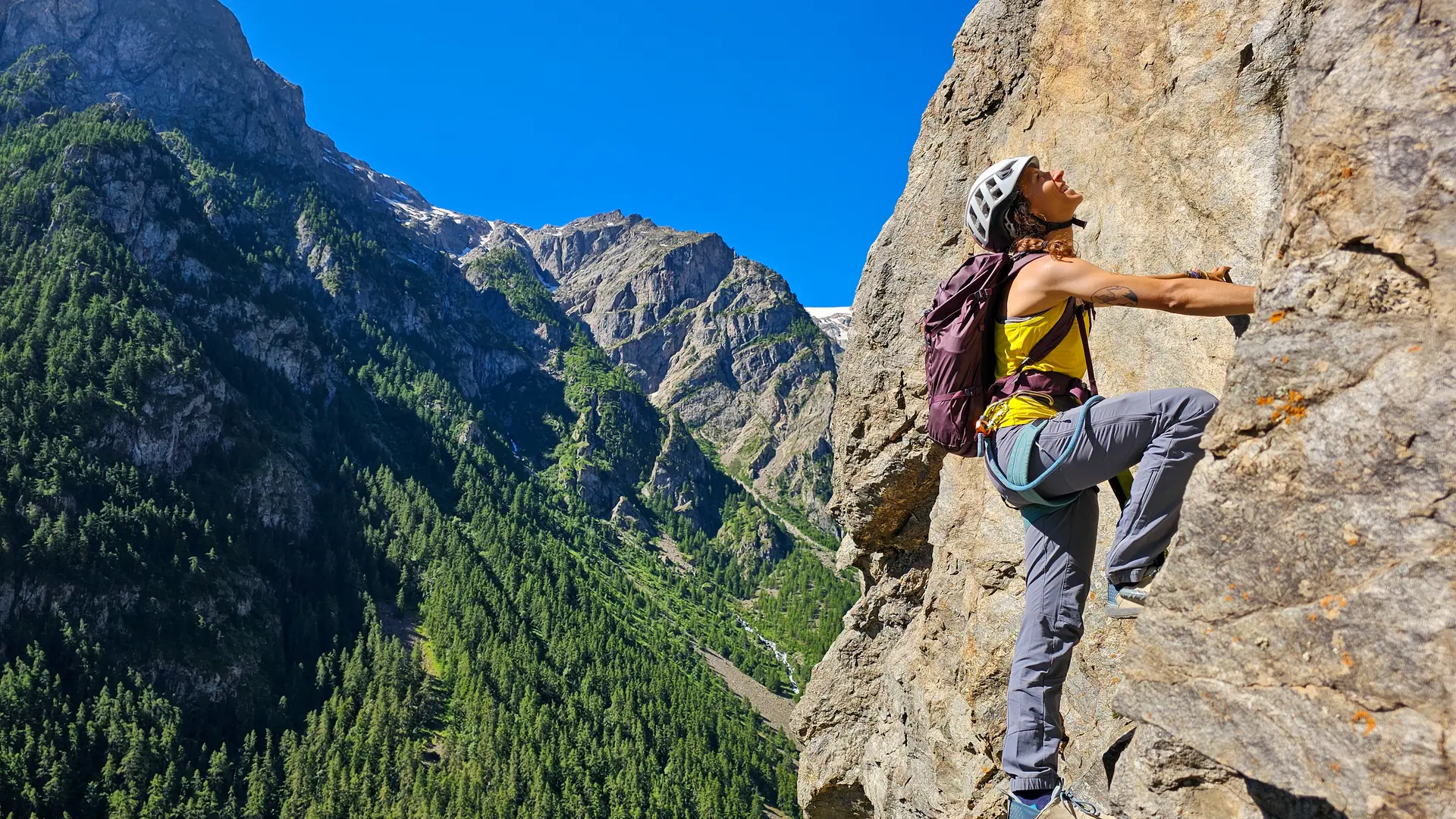 Entre barreaux métalliques et rocher