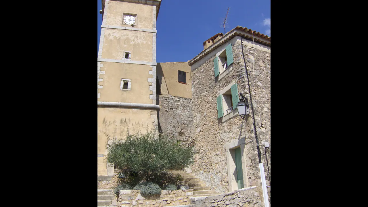 The gîte and the clock tower