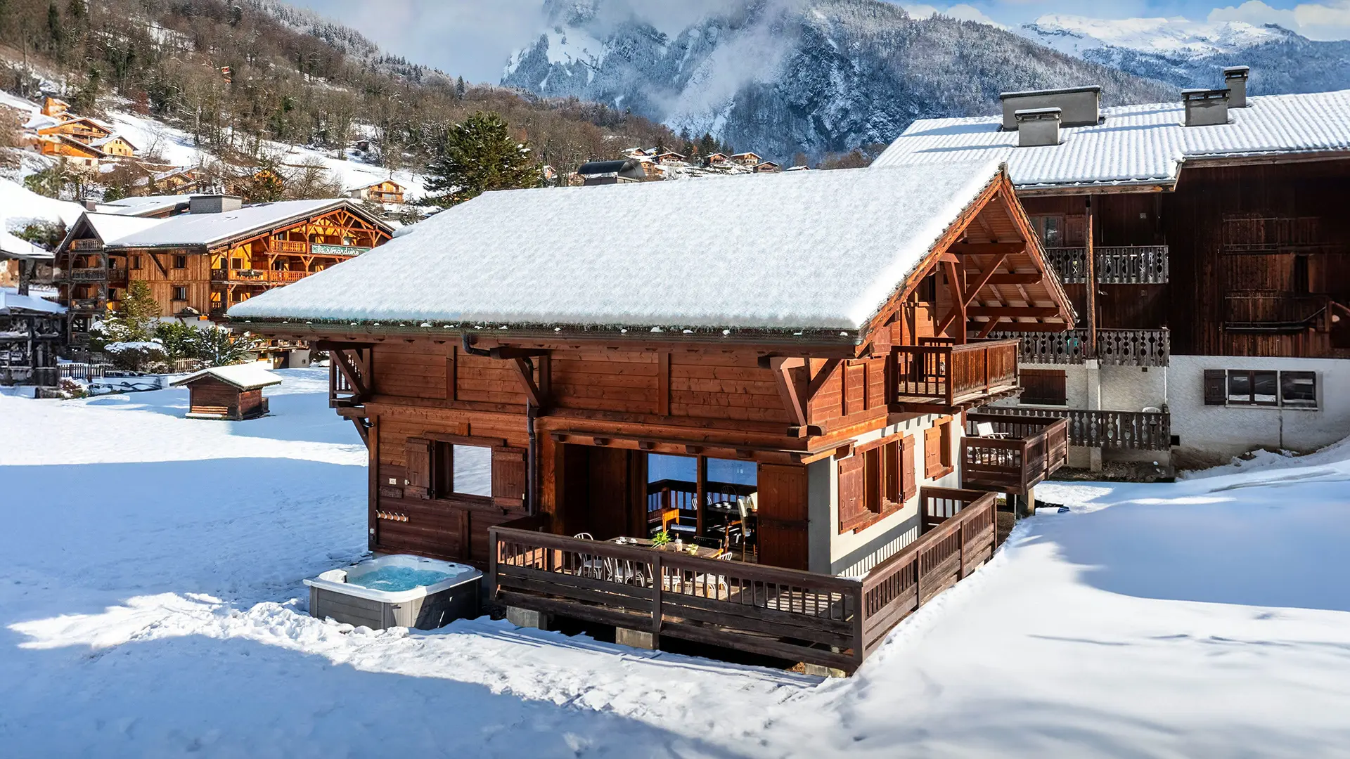 Vue exterieur du chalet Timothy en hiver