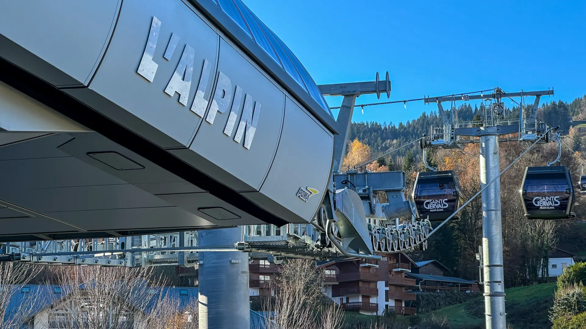 Gare de départ de la télécabine de l'Alpin