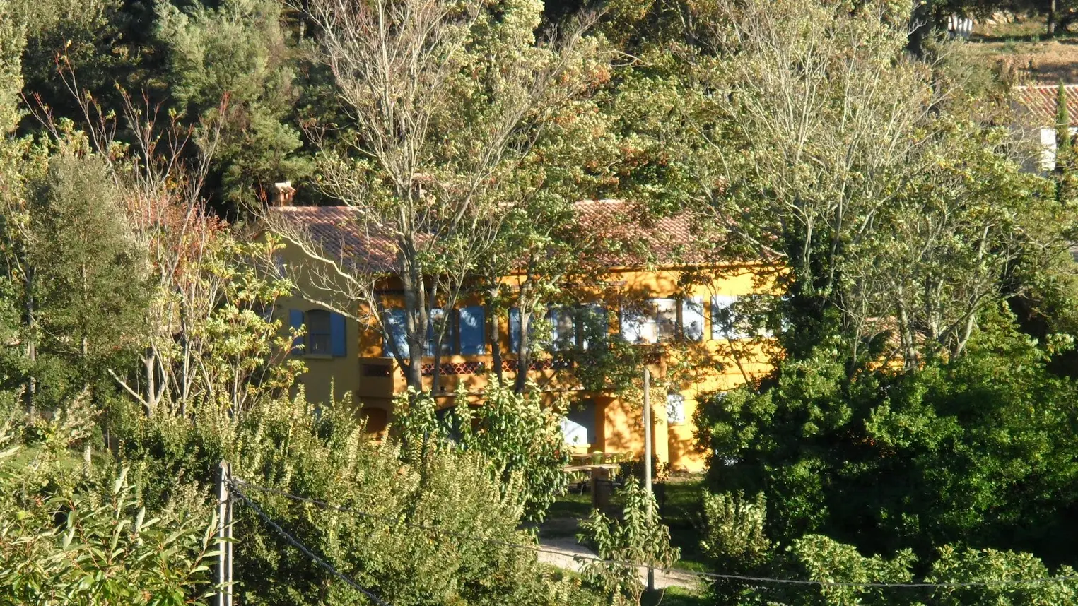 La maison dans un ilôt de verdure
