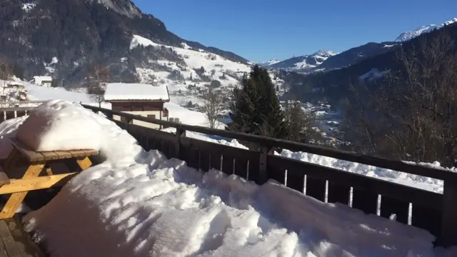 Terrasse enneigée