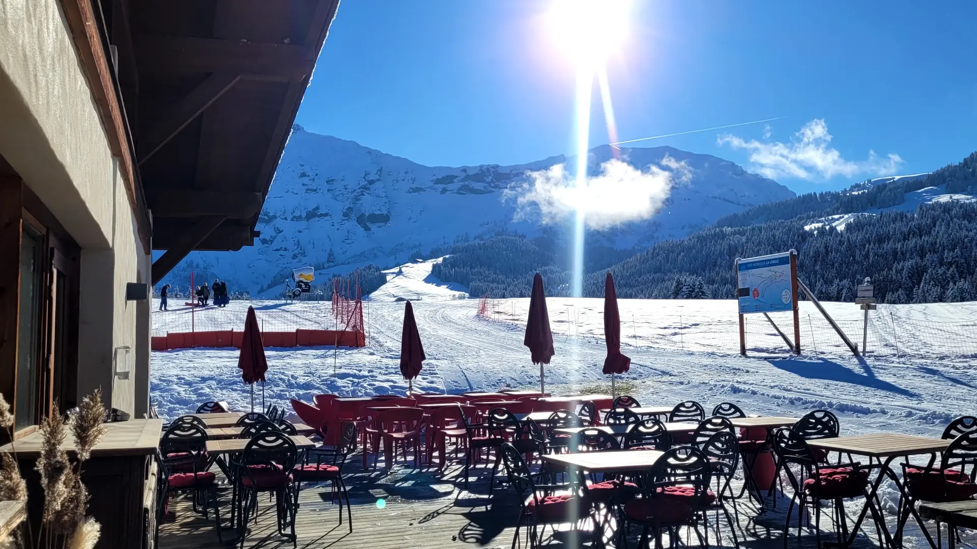 Vue terrasse et soleil
