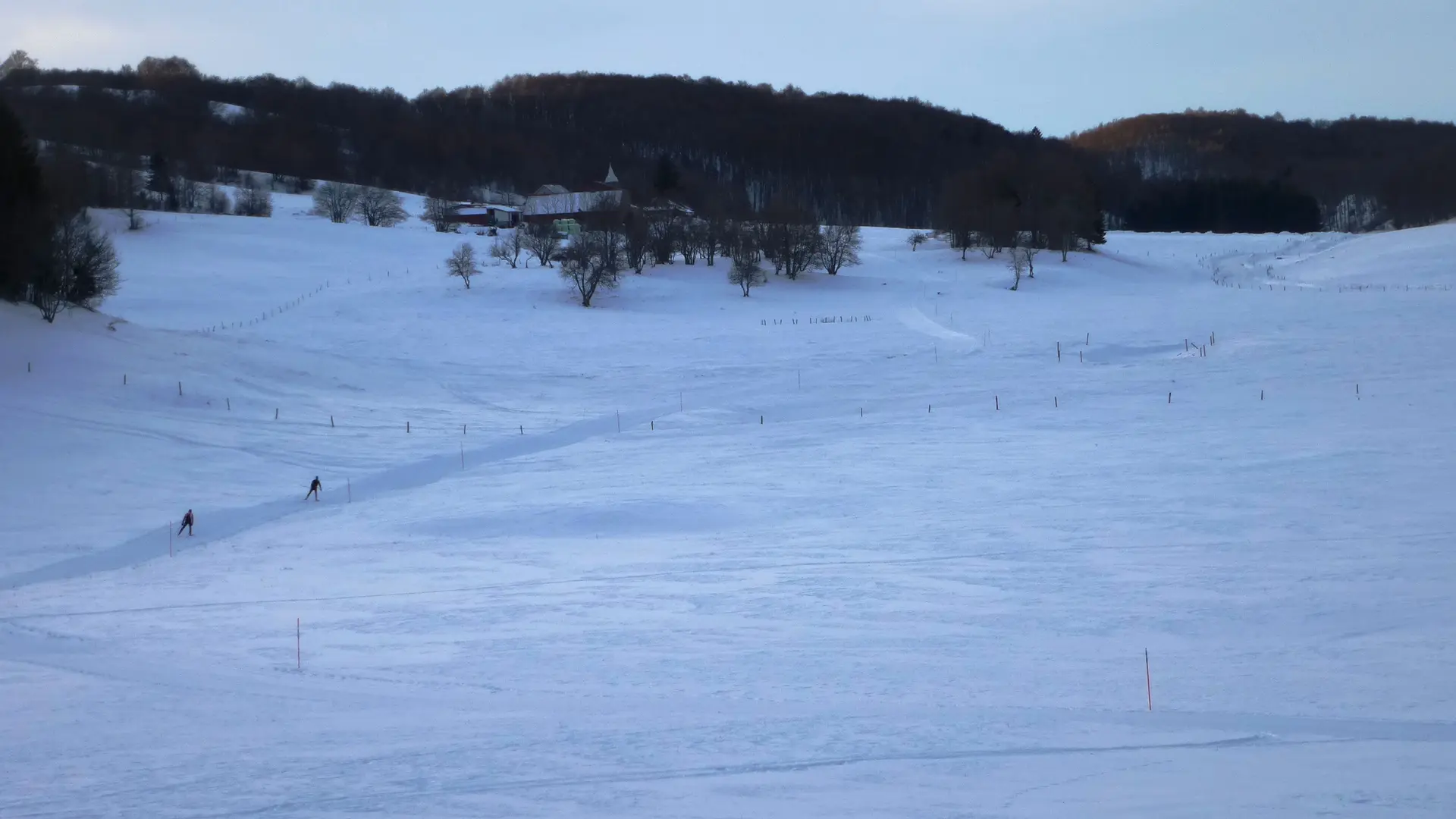 Les pistes de la chapelle de Retord le matin