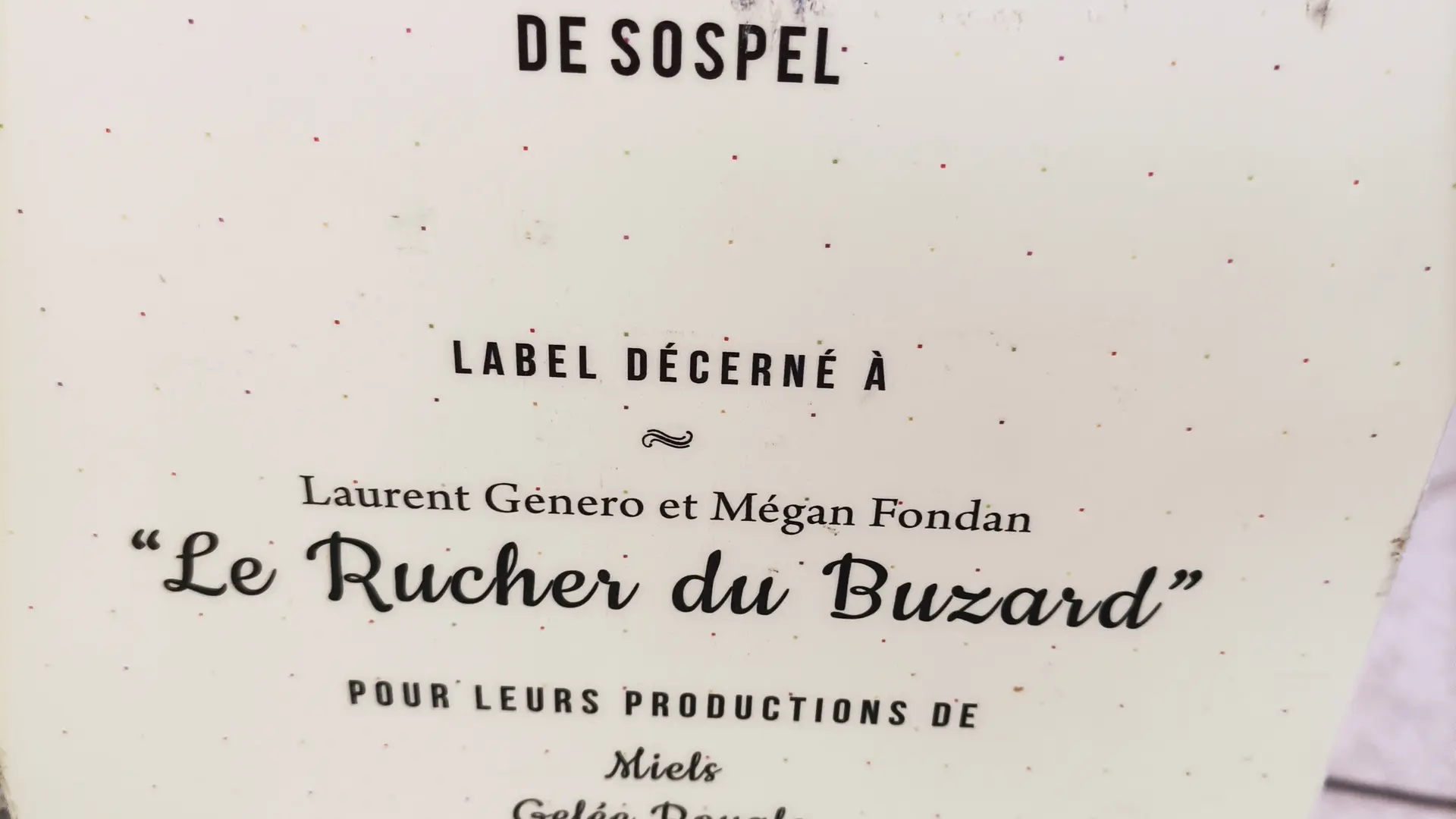 Label Saveurs et Savoir Faire- Sospel