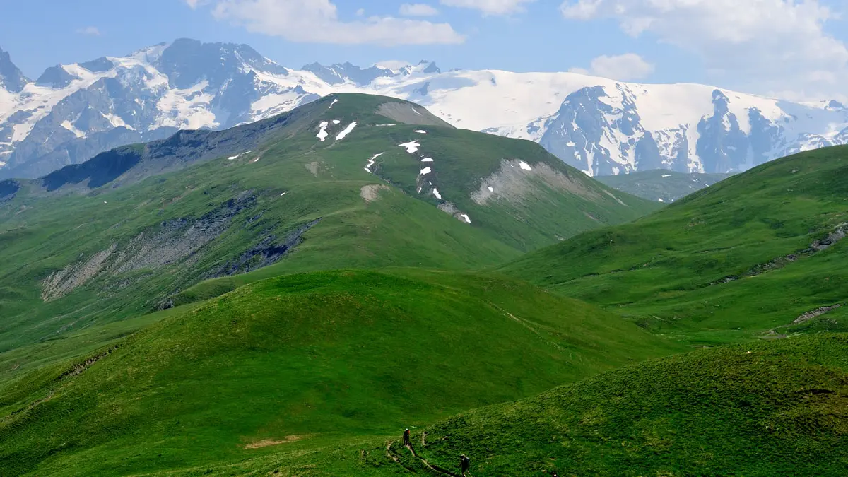 Plateau d'Emparis, Glacier de la Girose et le Râteau - La Grave