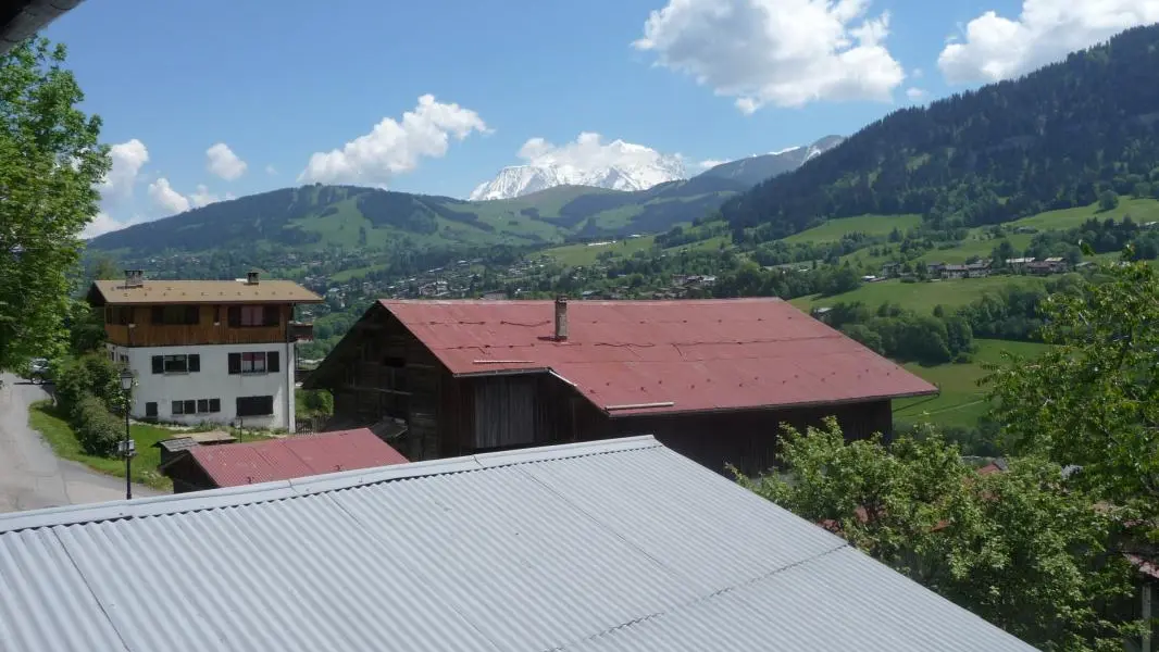 Vue MontBlanc depuis le balcon et la cuisine
